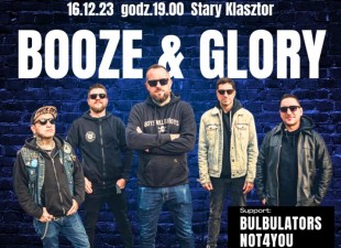 BOOZE & GLORY zagrają we Wrocławiu(16.12.23)